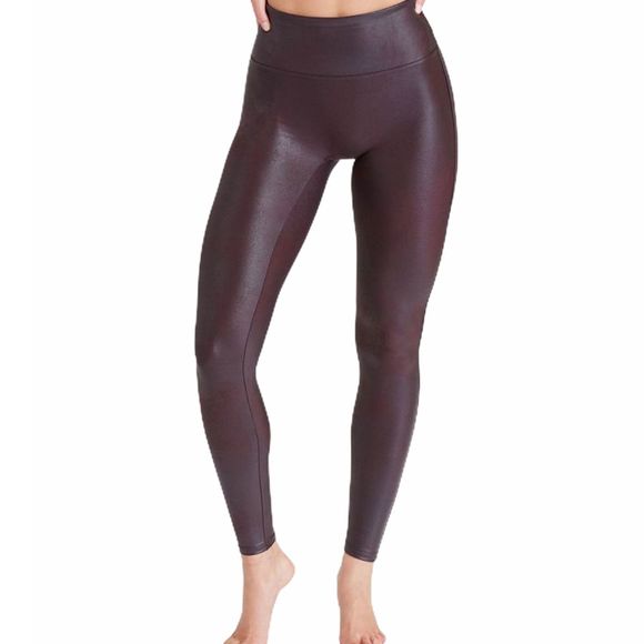 SPANX Pants - Spanx Faux Leather Leggings Wine 2x